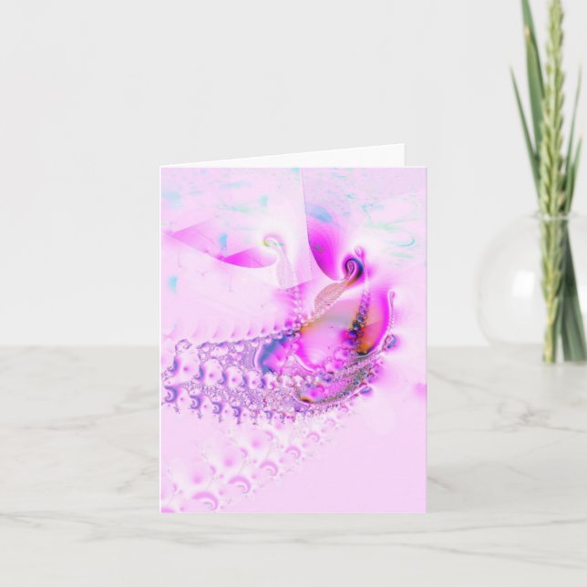 "Pink" Abstract Art Notecard (Front)