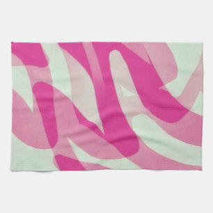 Pink Abstract Artsy Kitchen Towel