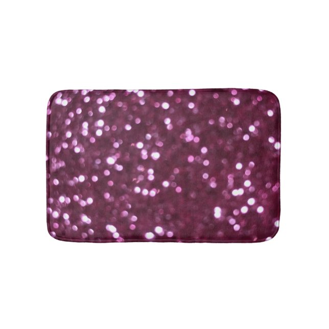 Pink abstract, bokeh defocused lights. bath mat (Front)