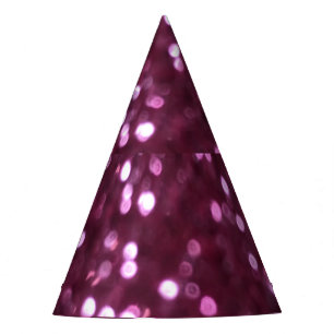 Pink abstract, bokeh defocused lights. party hat