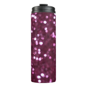 Pink abstract, bokeh defocused lights. thermal tumbler