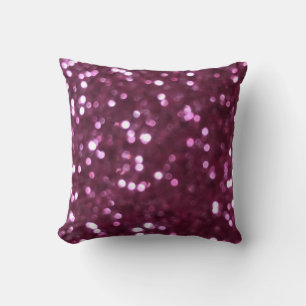 Pink abstract, bokeh defocused lights. throw pillow