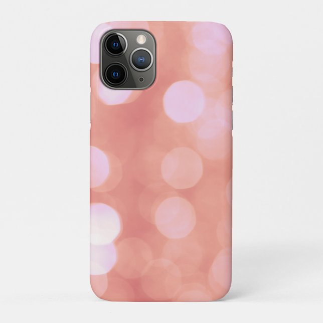 Pink abstract bokeh light dots, feminine design Case-Mate iPhone case (Back)