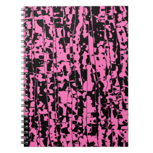Pink Abstract Crackle Notebook
