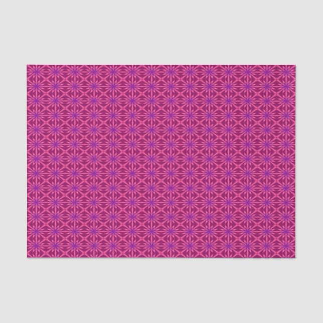 Pink Abstract Floral Pattern Tissue Paper (Front)