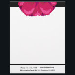 Pink Abstract Flower Letterhead - Chic - Modern<br><div class="desc">Bring pink floral letterhead. Chic,  Modern,  Simple,  Abstract.

Created by KarmaDesignStudio</div>