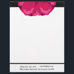 Pink Abstract Flower Letterhead - Chic - Modern<br><div class="desc">Bring pink floral letterhead. Chic, Modern, Simple, Abstract.
Created by KarmaDesignStudio</div>