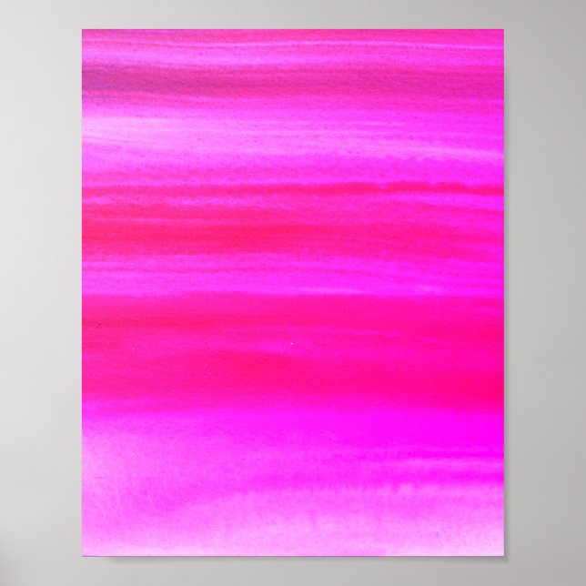 Pink abstract Fun Cool Whimsical Art Pretty Unique Poster (Front)