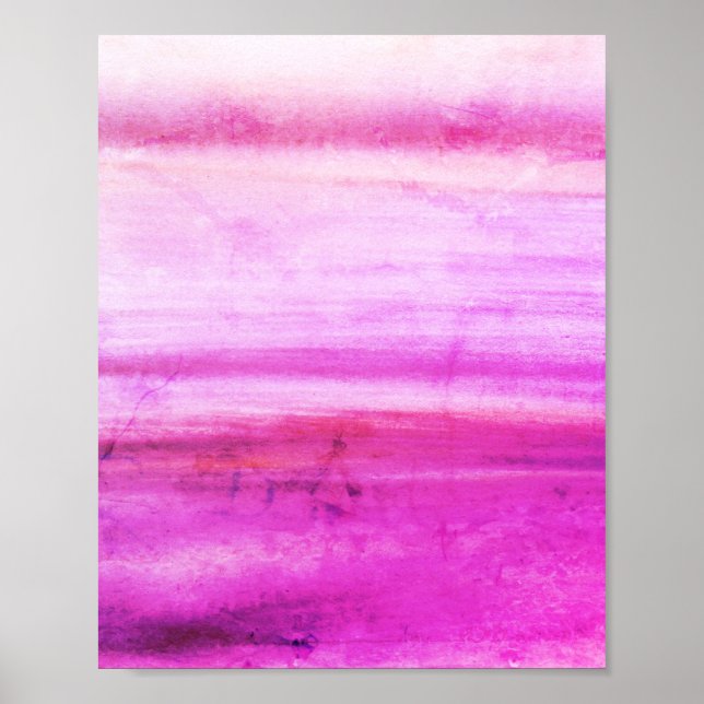 Pink abstract Fun Cool Whimsical Art Pretty Unique Poster (Front)