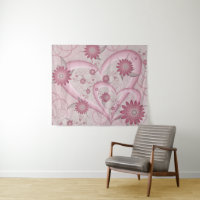 Pink Abstract Hearts & Flowers Love Fractal Art