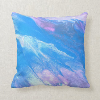 Pink Abstract Marble Stone Paint Tie Dye Throw Pillow