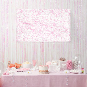 Pink Abstract Office File Folder Set Banner