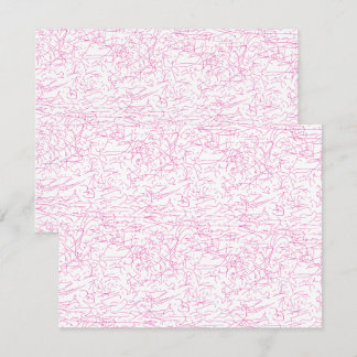 Pink Abstract Office File Folder Set Card