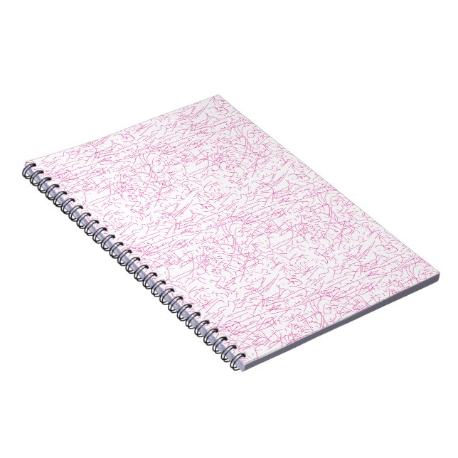 Pink Abstract Office File Folder Set Notebook (Right Side)
