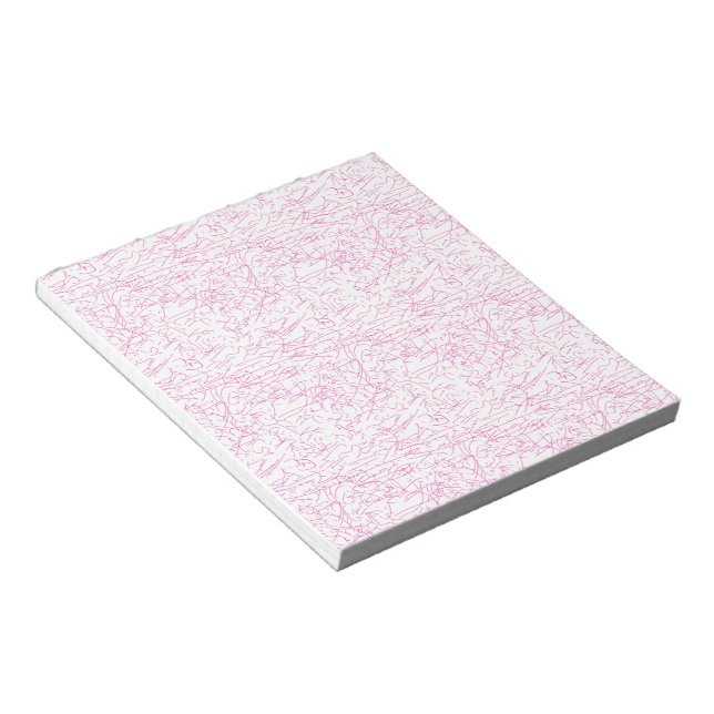 Pink Abstract Office File Folder Set Notepad (Angled)