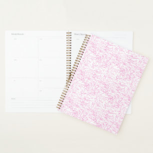 Pink Abstract Office File Folder Set Planner