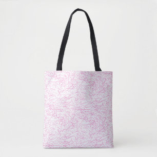 Pink Abstract Office File Folder Set Tote Bag