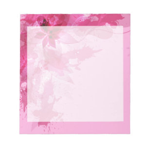 Pink Abstract Pastel Watercolor Notepad