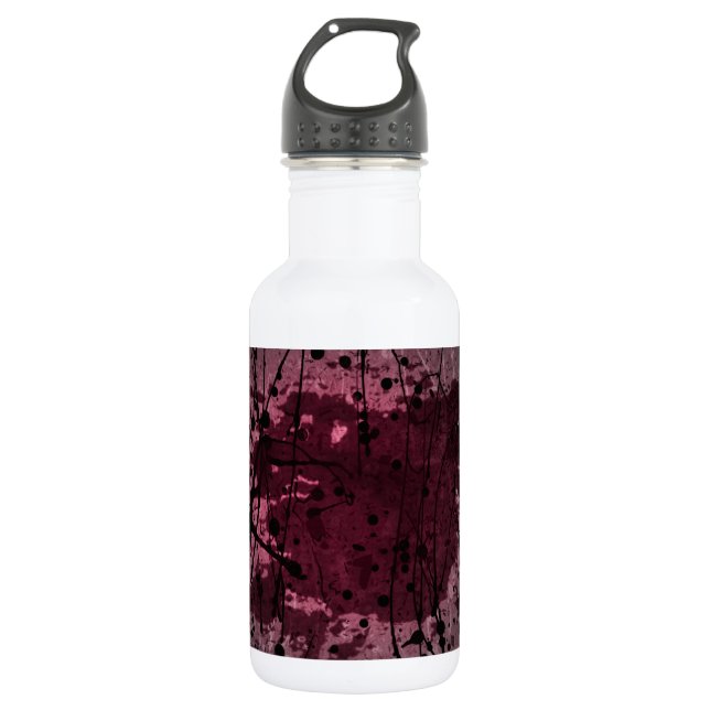 Pink Abstract Splatter Art 532 Ml Water Bottle (Front)