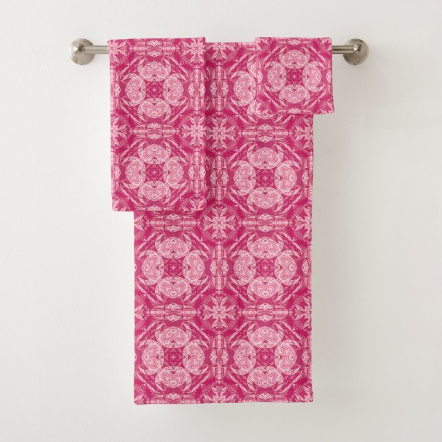 Pink Abstrait doux Motif Mandala (En situation)