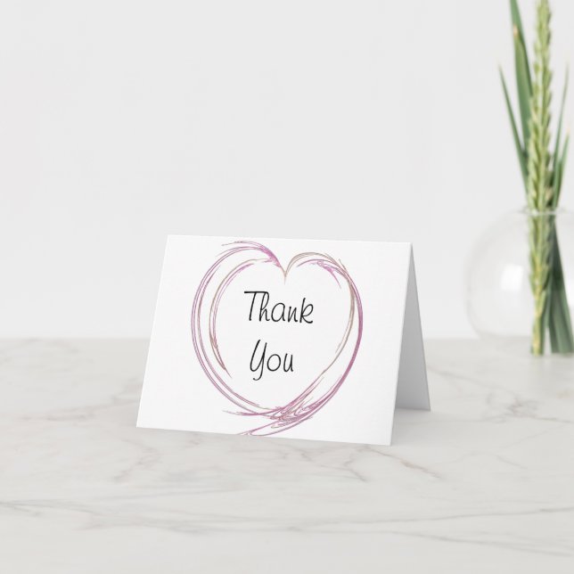Pink Abstrait Heart Bridesmaid Merci (Devant)