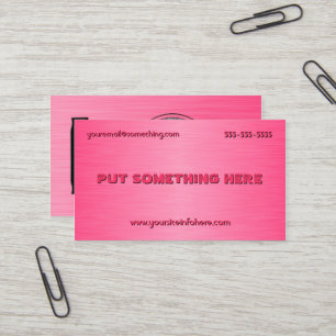 Pink Acoustic Guitar Business Card