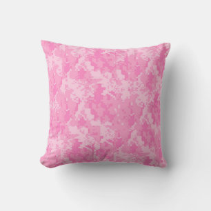 Pink ACU Camo Camouflage Girly Throw Couch Pillow