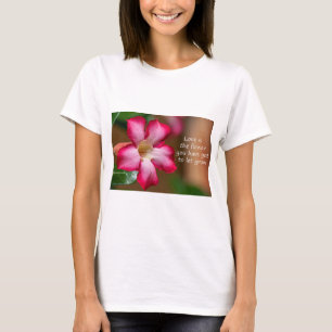 Pink Adenium Obesum flower a.k.a. Desert Rose T-Shirt