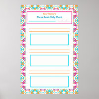 Pink ADHD Girl’s Goal Habit Tracker Chart Download