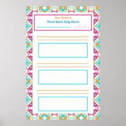 Pink ADHD Girl’s Goal Habit Tracker Chart Download