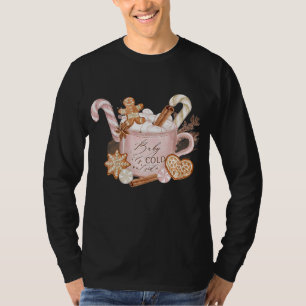 Pink Aesthetic Christmas Hot Cocoa with Candy T-Shirt