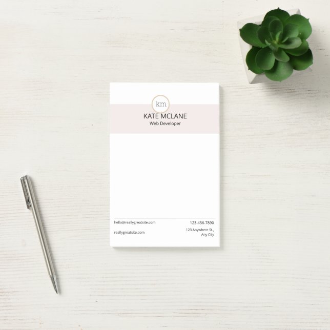pink aesthetic professional business post-it notes (Office)