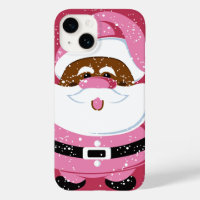 Pink African-American Santa Claus Christmas 
