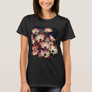 Pink African Daisies Floral Nature T-Shirt