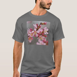 Pink Against A Grey Sky Japanese Cherry Blossoms T-Shirt