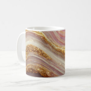 Pink Agate Geode Stone Coffee Mug