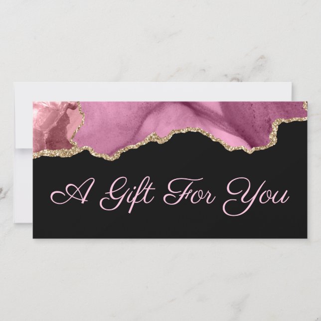 pink agate gift certificate (Front)