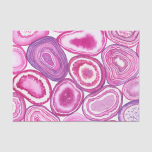 Pink agate watercolor tissue paper