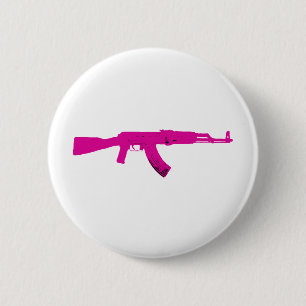 Pink AK-47 2 Inch Round Button