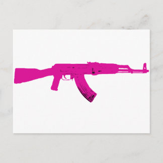 Pink AK-47 Postcard