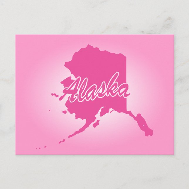 Pink Alaska Postcard (Front)