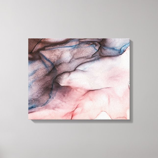 Pink alcohol ink  canvas print (Front)