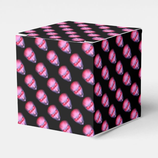 Pink Alien Head Favor Box (Front Side)