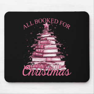 Pink All Booked For Christmas Mouse Pad