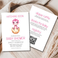 Pink All in One Dinosaur Hatching Soon Baby Shower
