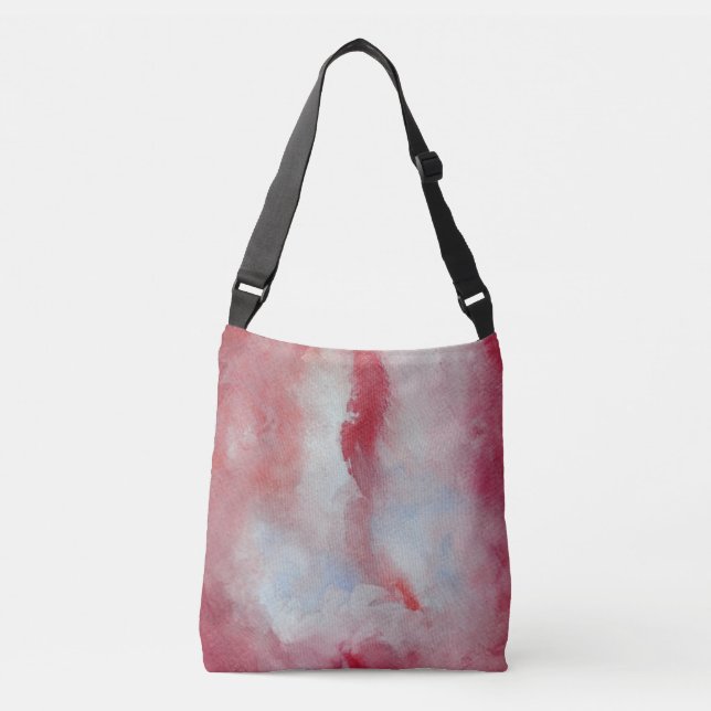 Pink All-Over-Print Cross Body Bag (Front)