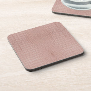 Pink Alligator Print Coaster