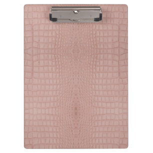 Pink Alligator Texture Print Clipboard
