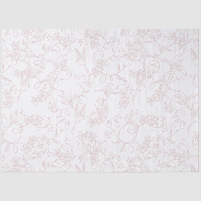 Pink Allure Blush Feminine Packaging Style Tissue Paper (Front)