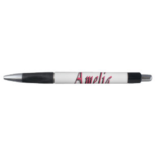 Pink Amelia Girls Name Logo Pen